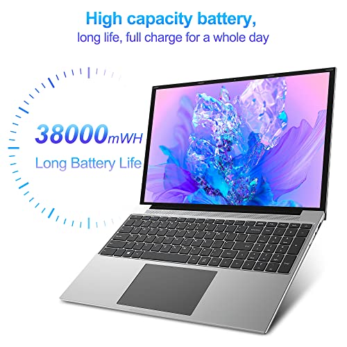16 Inch Laptop, 16GB DDR4 512GB SSD, Quad Core N CPU, FHD IPS 1920x1200 Display X92578