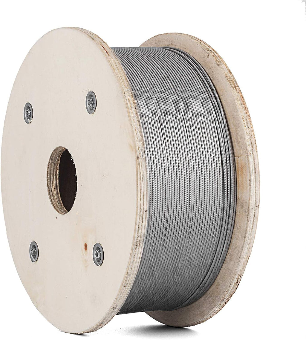 T316 Stainless Steel Wire Rope 1/8 1x19 Cable Railing B9406