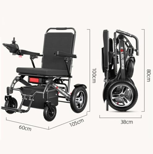 Silver Foldable Electric Wheelchair 300lbs 12.4 mi Cruise Range R461