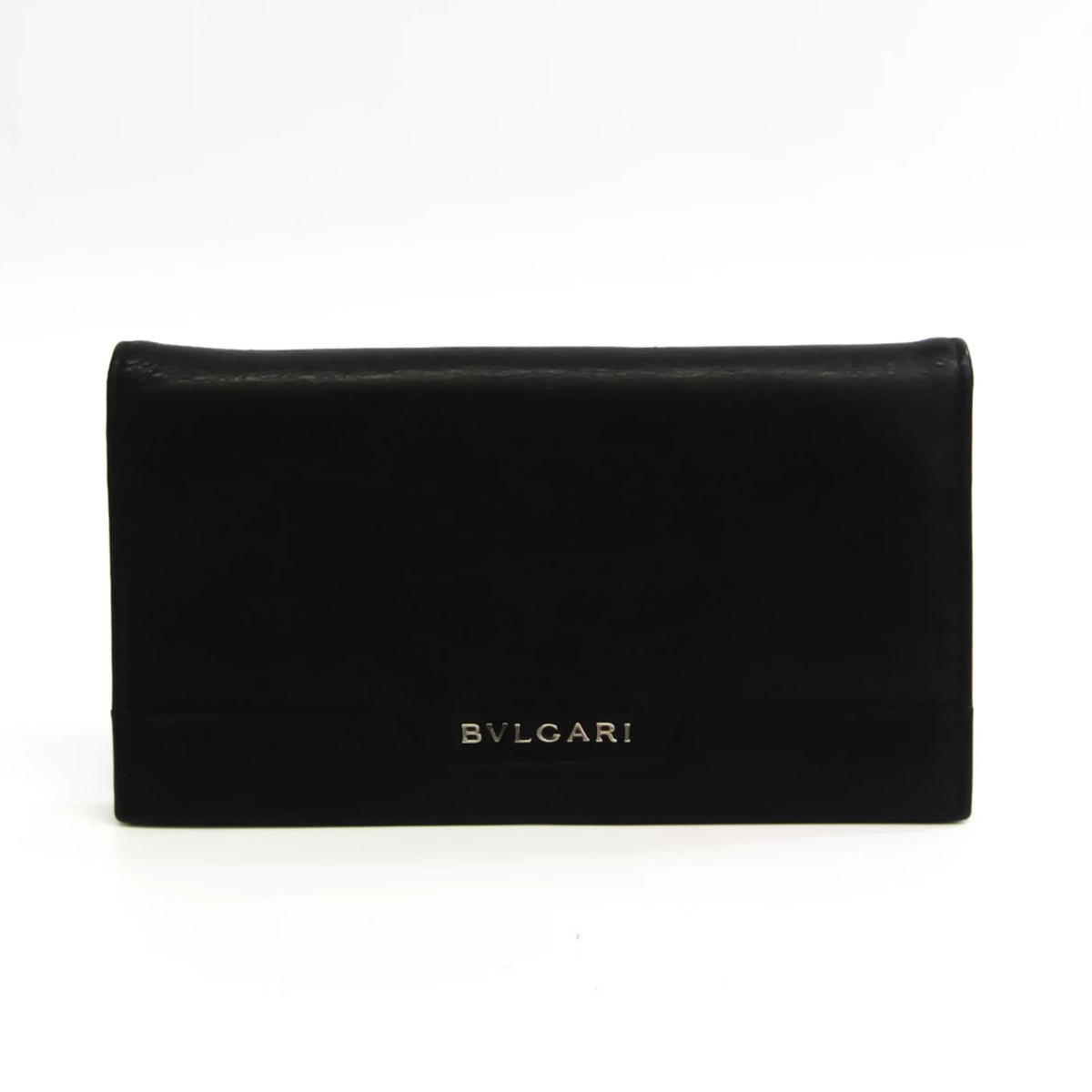 Pre-Owned Black Leather Long Wallet T878877