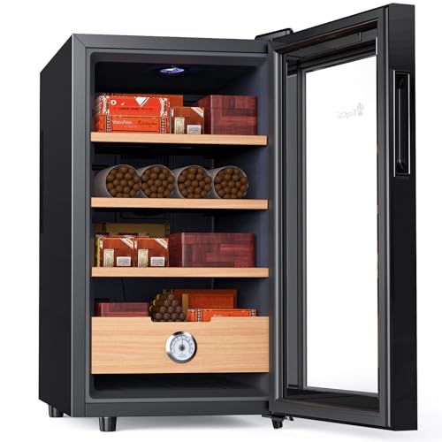 8L Electric Cigar Humidor Cabinet with Cedar Wood Shelves K665