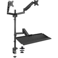 Black Dual Monitor Sit-Stand Desk Mount 17" to 32" X79940