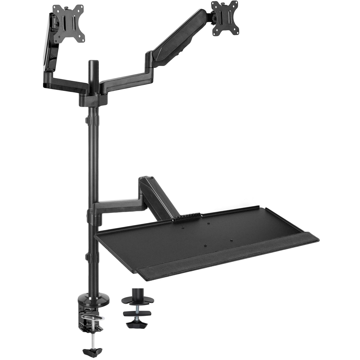 Black Dual Monitor Sit-Stand Desk Mount 17" to 32" X79940