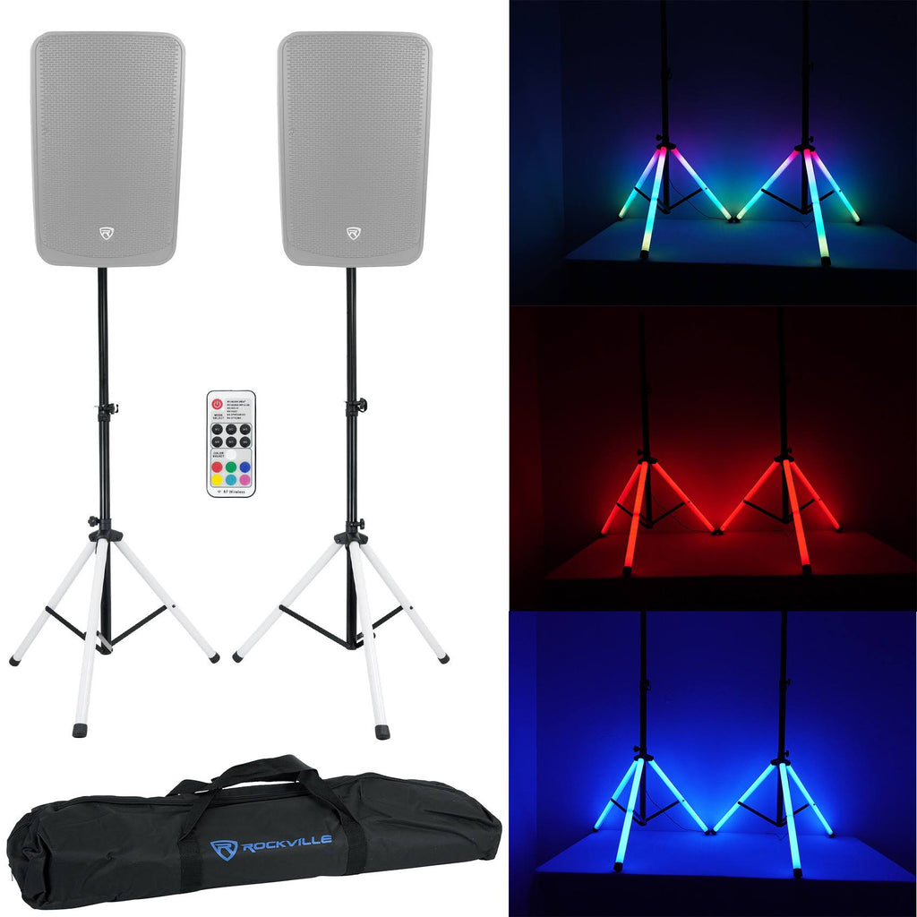 12x22 Passive 1200W DJ PA Speakers with Stands and Cables S41251