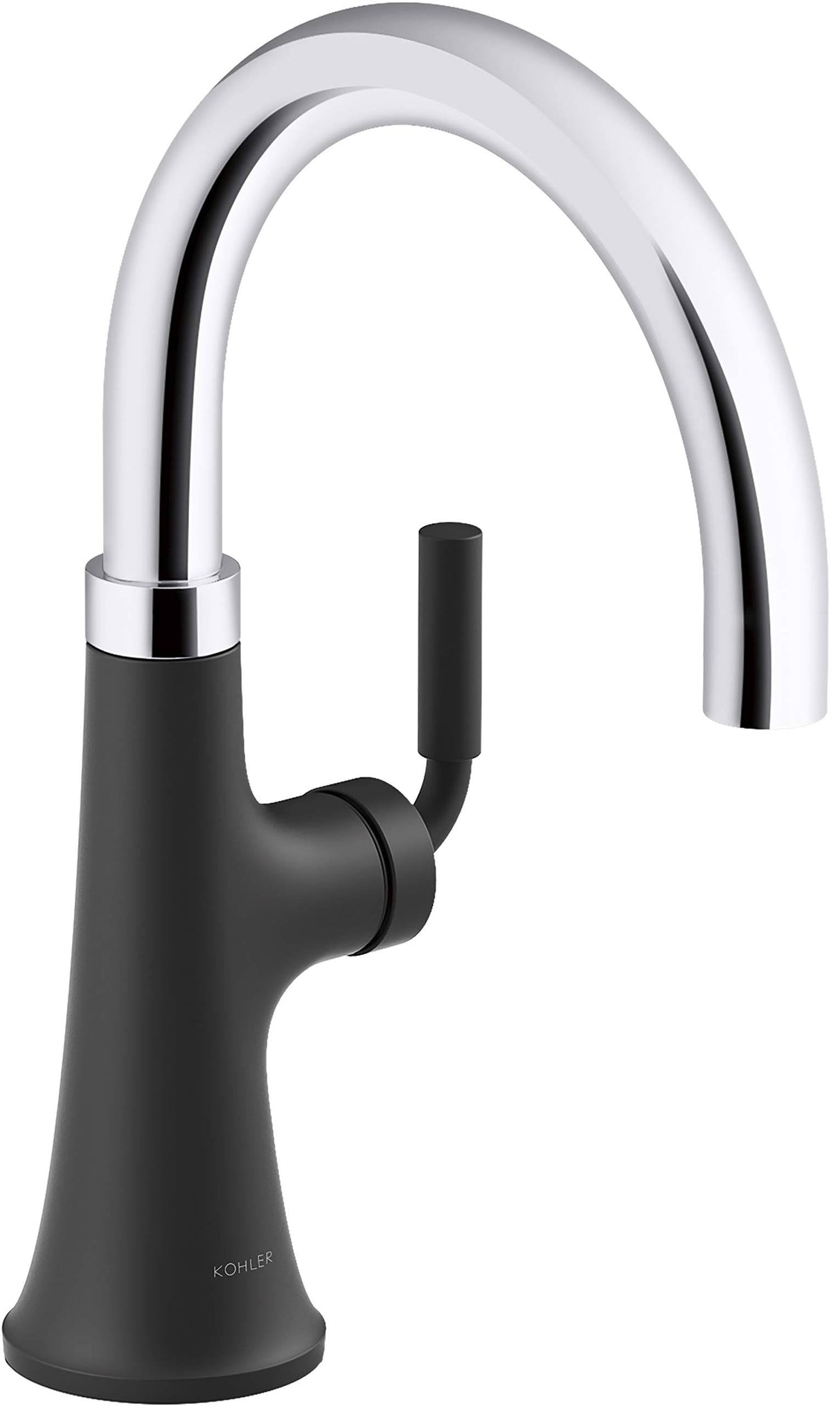 Polished Chrome/Black Single-Handle Bar Sink Faucet I805662