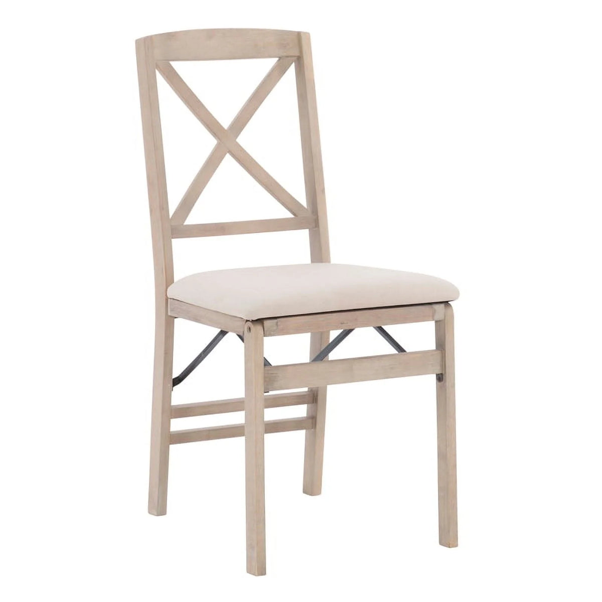Set of Two Graywash Wood Folding Chairs U7712