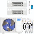 21,000 BTU 2 Zone Ceiling Cassette Ductless Air Conditioner and Heat Pump W593300