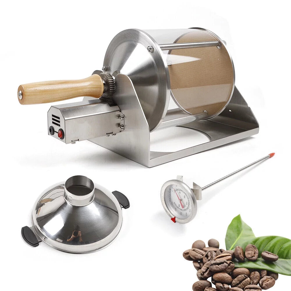 Glass Drum Coffee Bean Roaster with Handle W86224