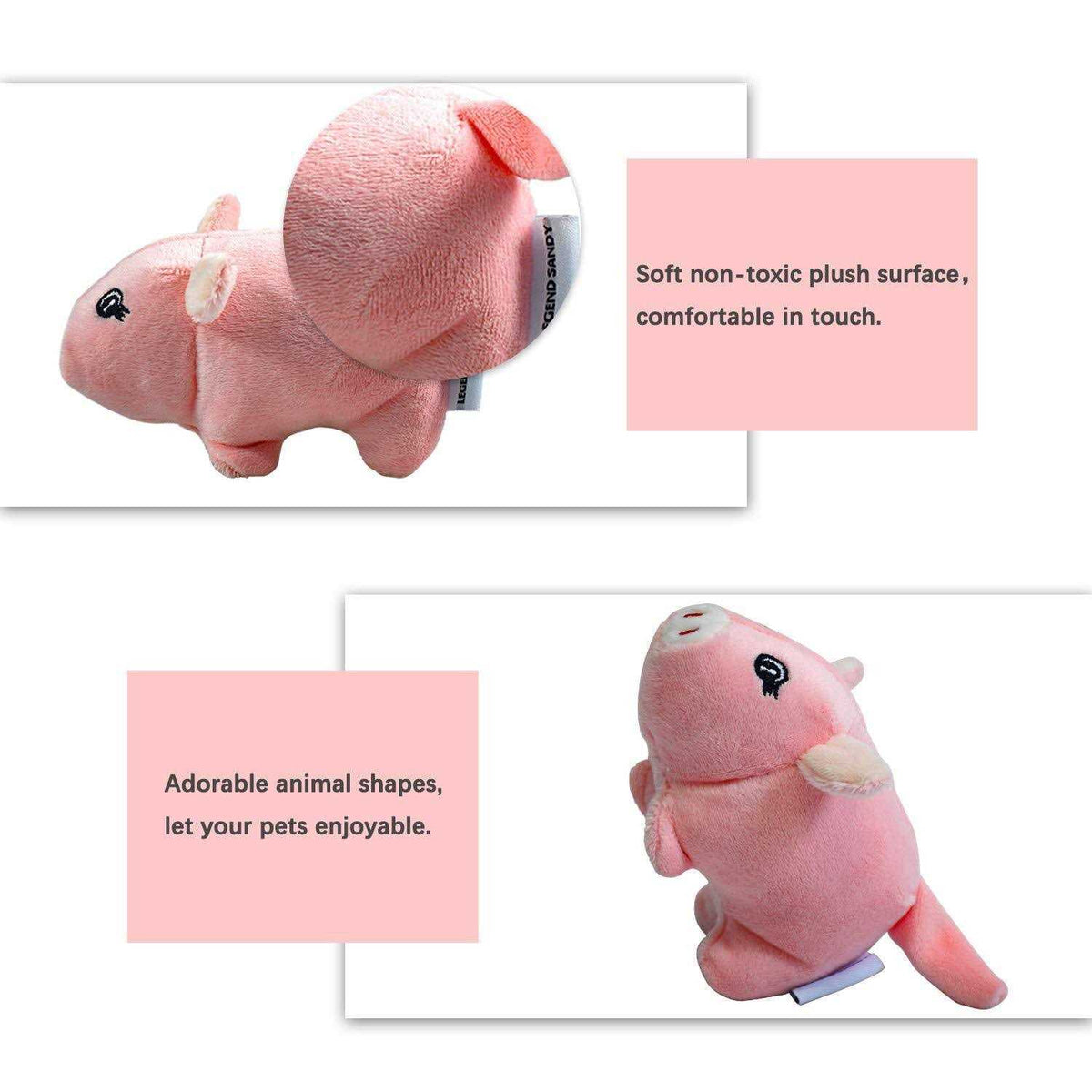 Squeaky Plush Dog Toy Pack 12 D2128
