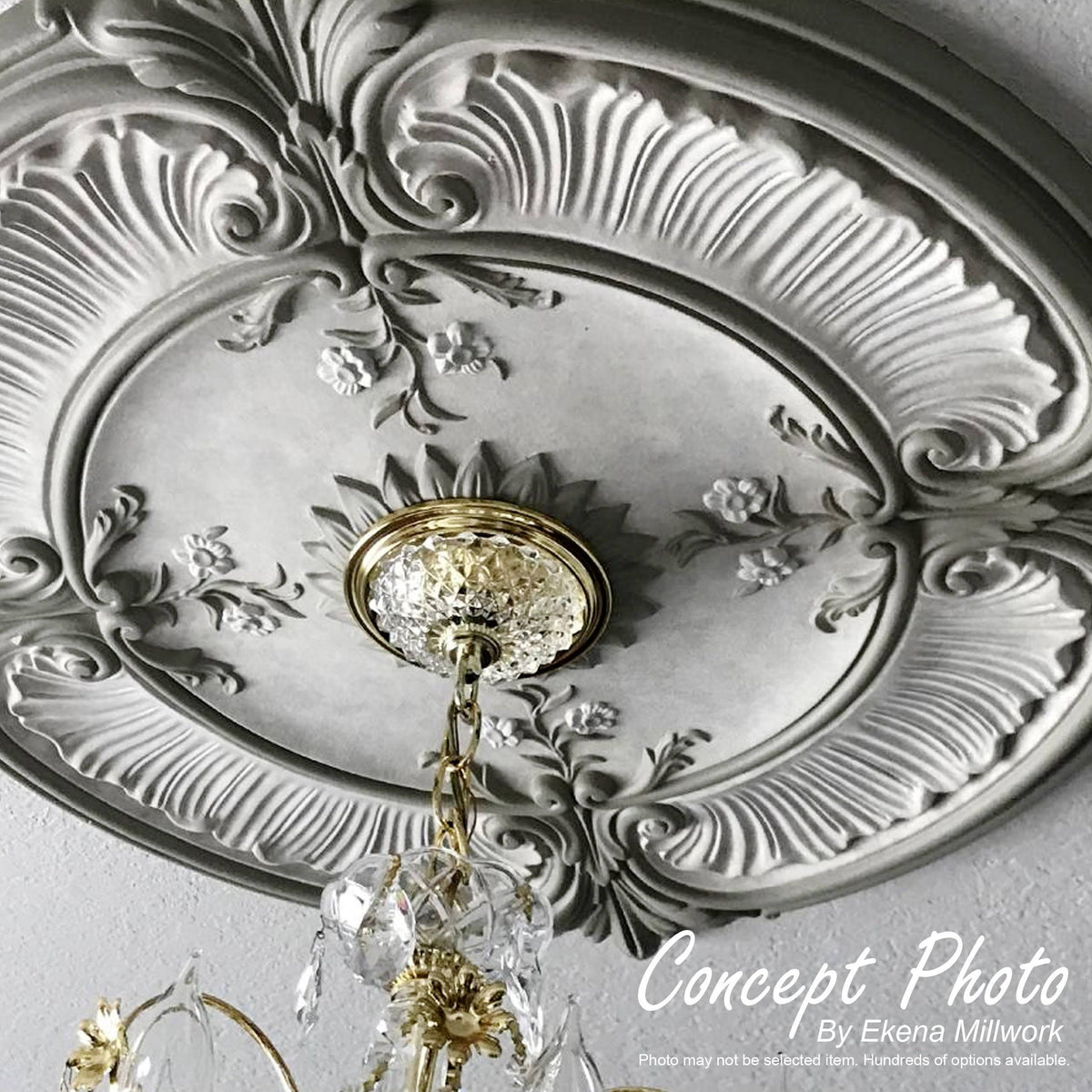 Hand-Painted Flash Gold Ceiling Medallion L38084
