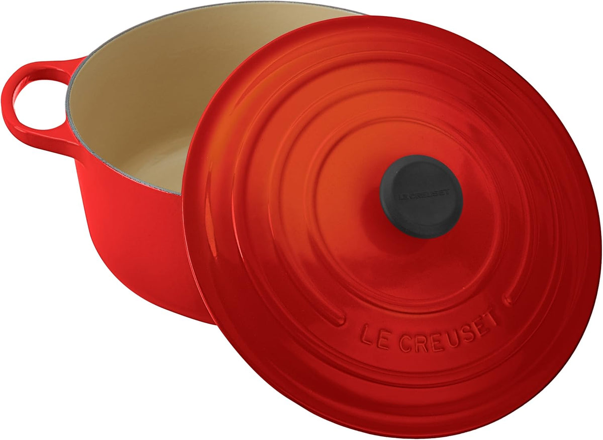 7.25 qt Enameled Cast Iron Round Dutch Oven I496