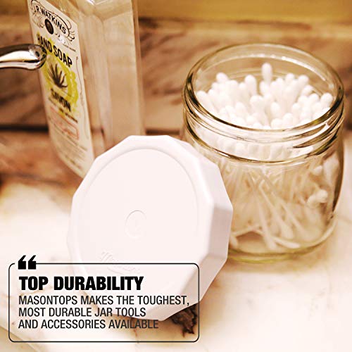 White Plastic Mason Jar Lids Q5520