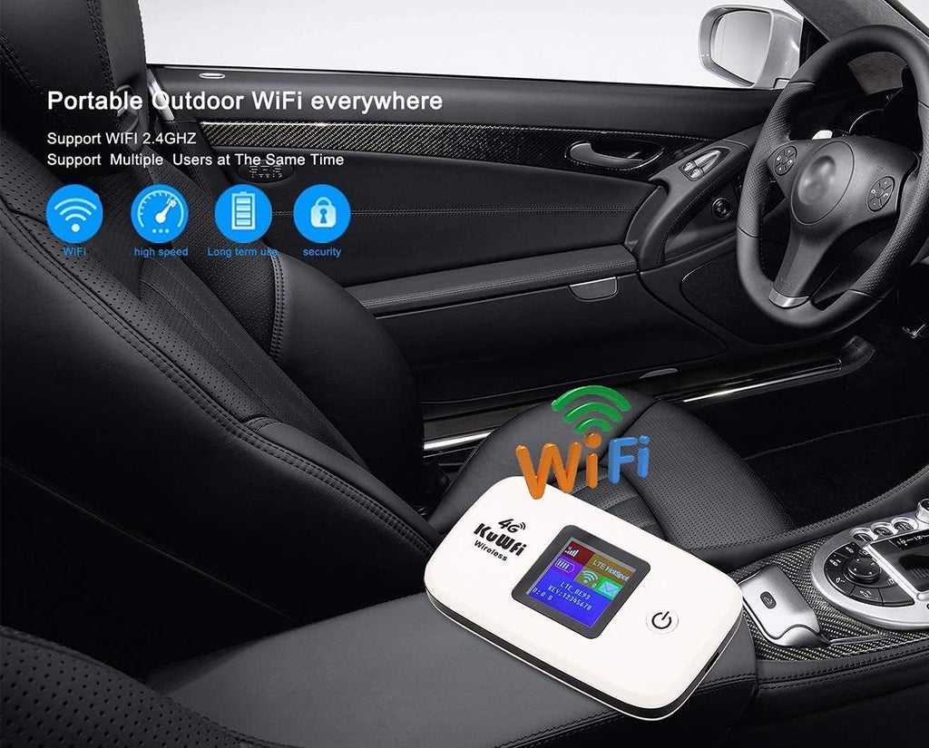 4G LTE Mobile WiFi Hotspot Unlocked Wireless Router with SIM Card Slot, Pack of 2 W27542