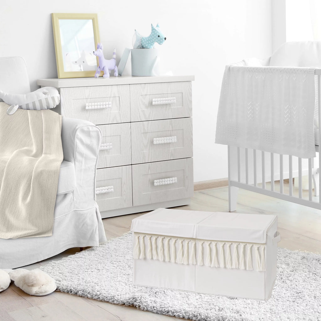 Ivory Storage Fabric Toy Box V7901