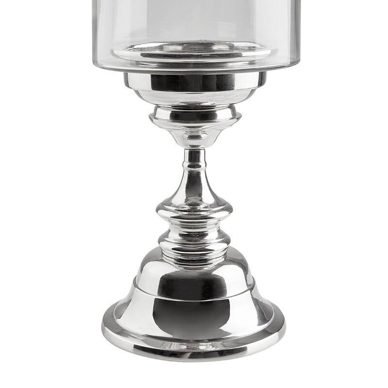 Silver Aluminum Candle Holders Set of 2 Z154020