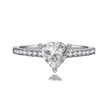 Pear Cut Moissanite Engagement Ring C73061