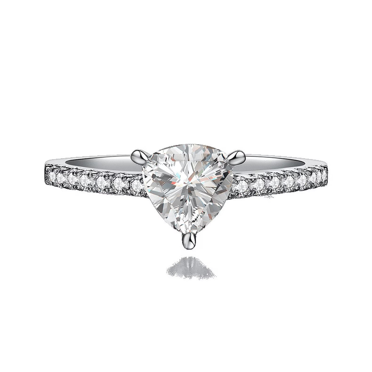Pear Cut Moissanite Engagement Ring C73061