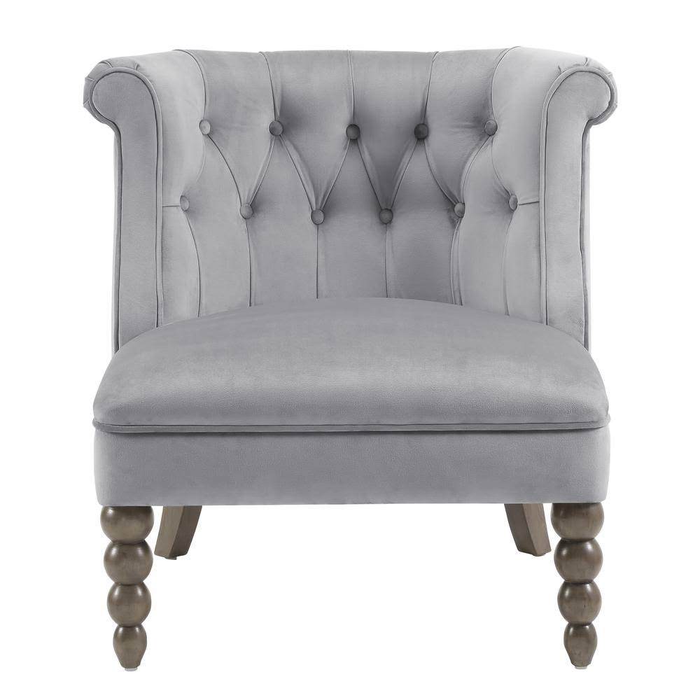 Gray Velvet Accent Chair W69127