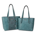 Large Embossed Tote Bag and Handbags Set 2Pcs J3987