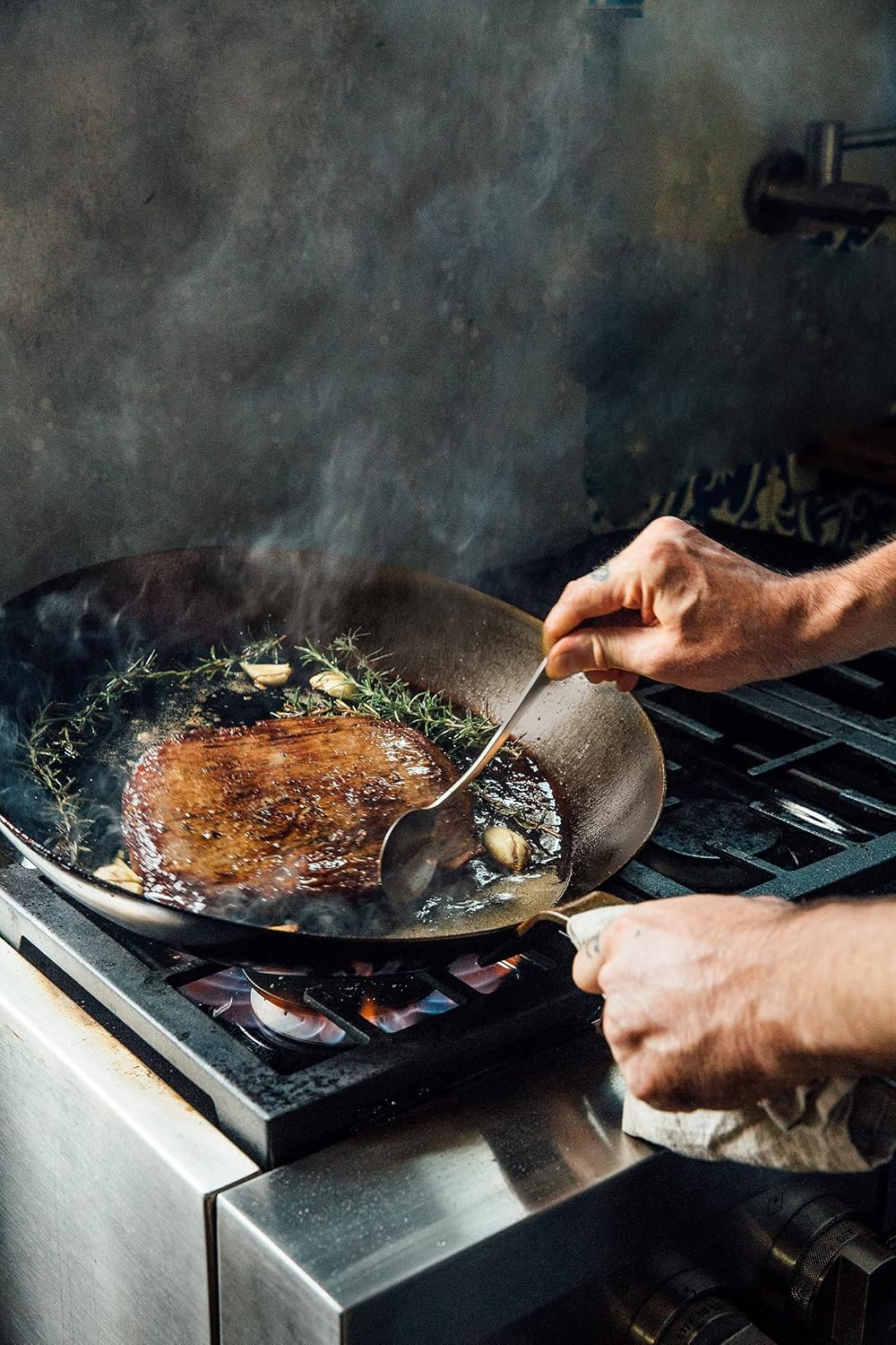 Black Carbon Steel Fry Pan M100