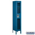 12x22 Wide Single Tier See-Through Metal Locker - Blue - Unassembled S88398