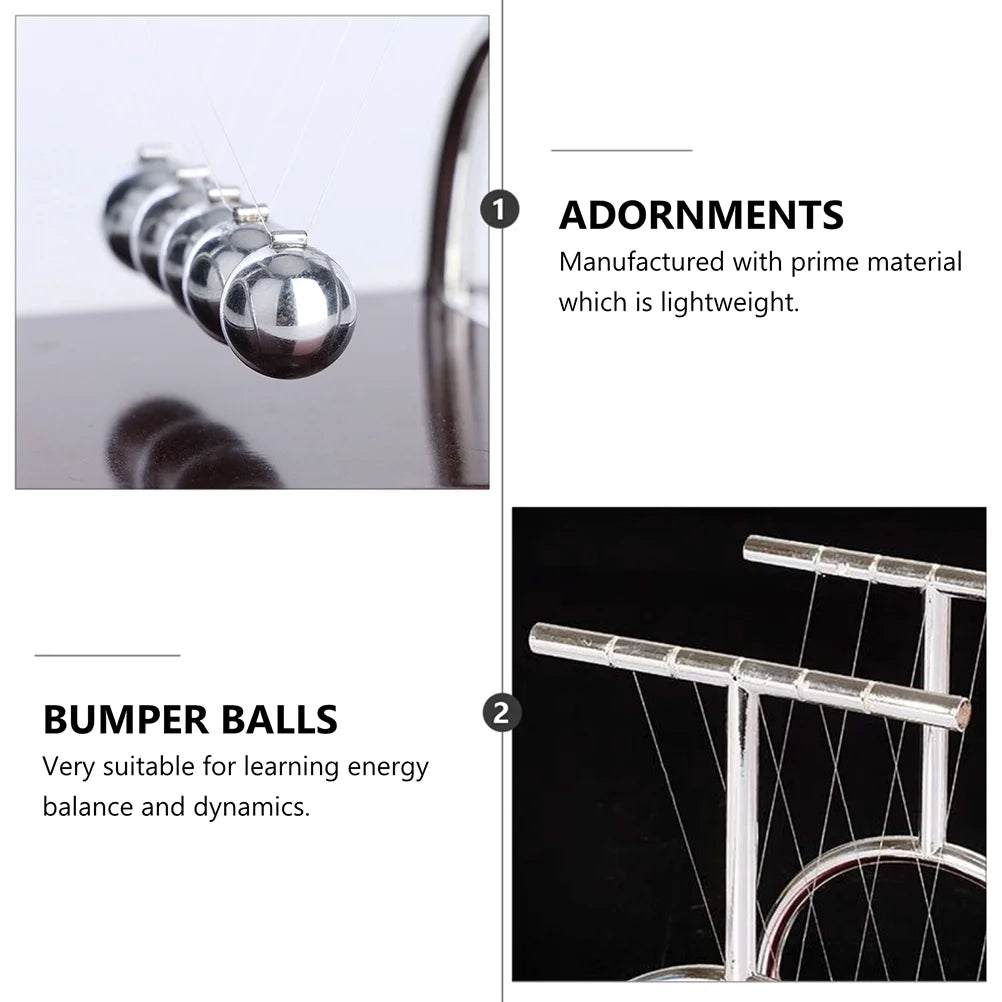 2pcs Newtons Cradle Desktop Pendulum Science Motion Swing Desk Ornament C531
