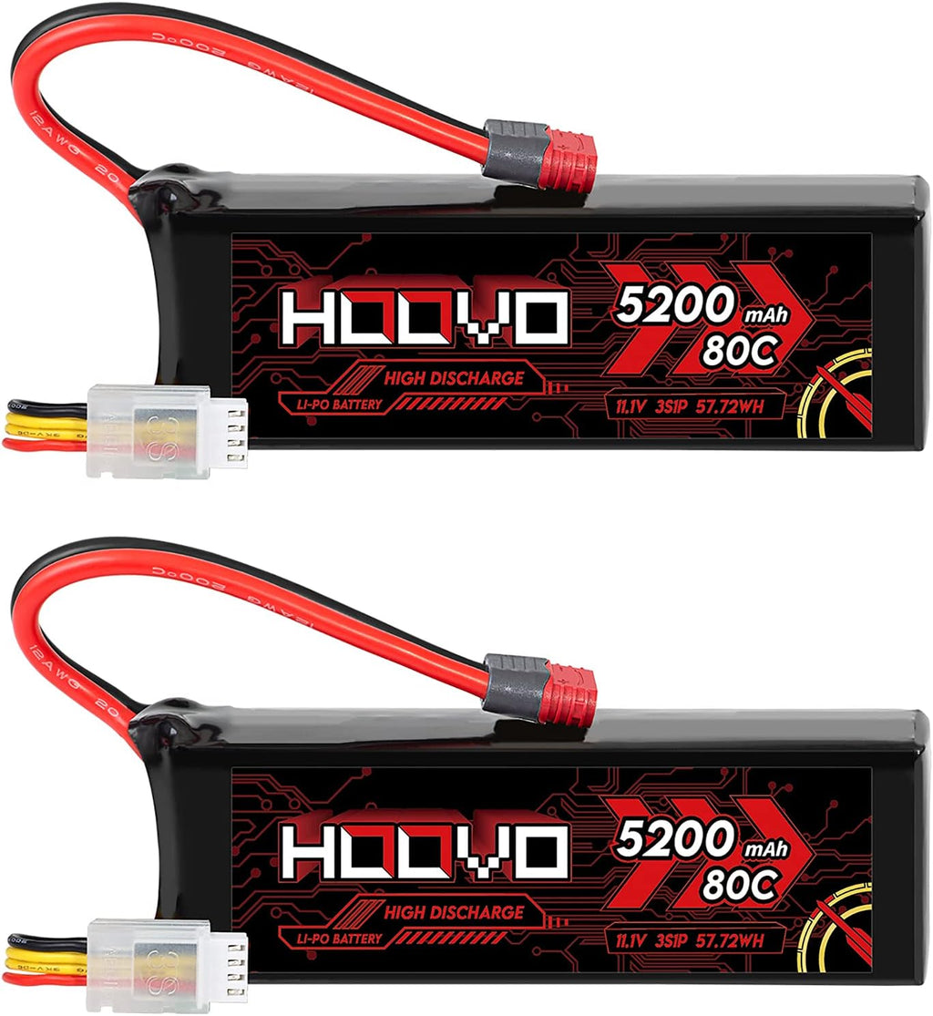 3S 11.1V 80C 5200mAh LiPo Battery with Deans T Plug 2 Packs J63920