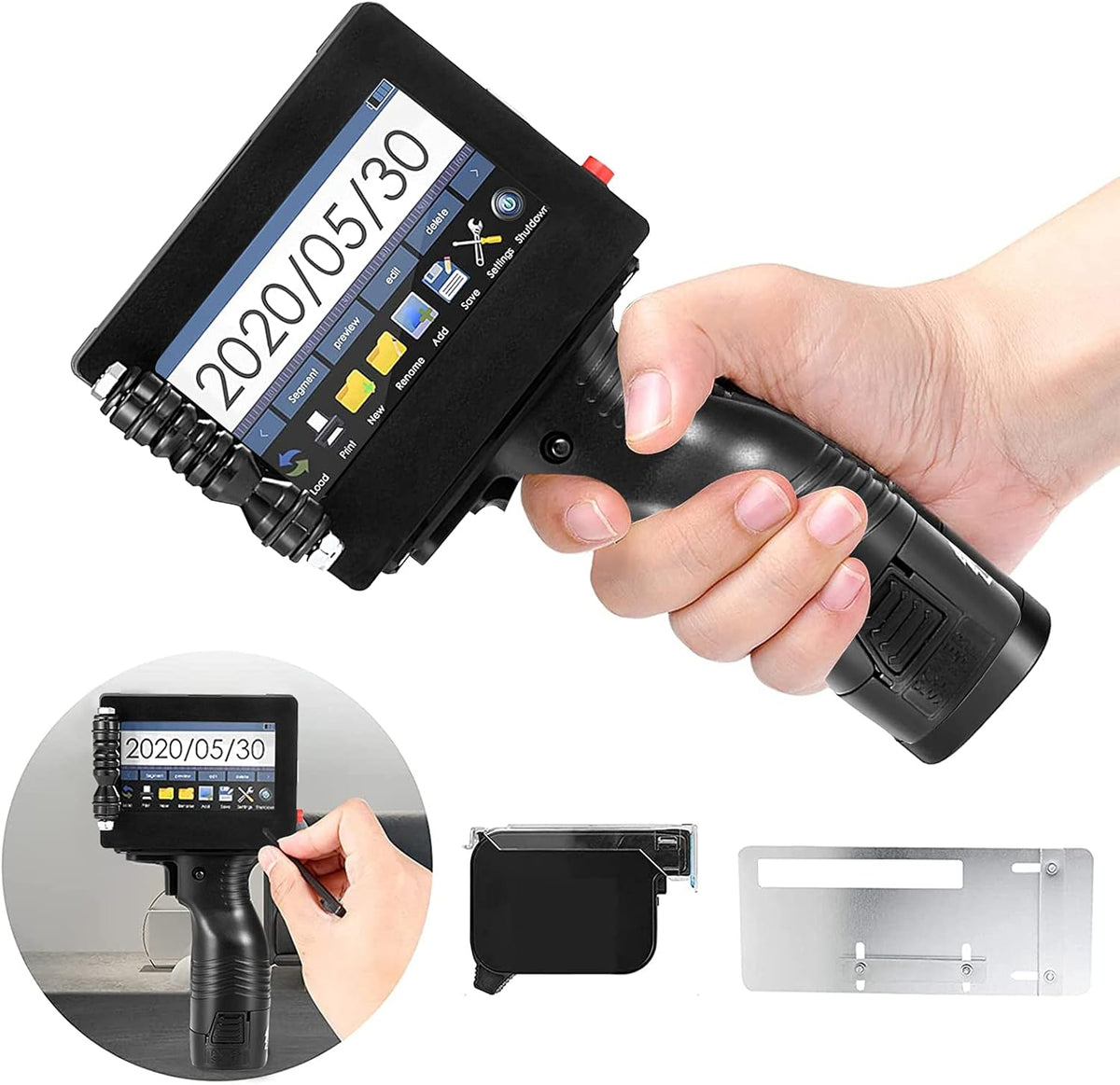Handheld Inkjet Printer with 4.3 Inch HD Touch Screen, Quick-Drying Ink Cartridge W789204