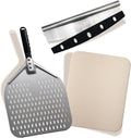 Perforated Pizza Peel 12x14 Inch Anodized Aluminum Pizza Paddle, Pack of 2 R233