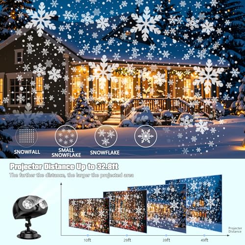 3D Ocean Wave & 72 HD Patterns Holiday Projection Light with Remote J727287