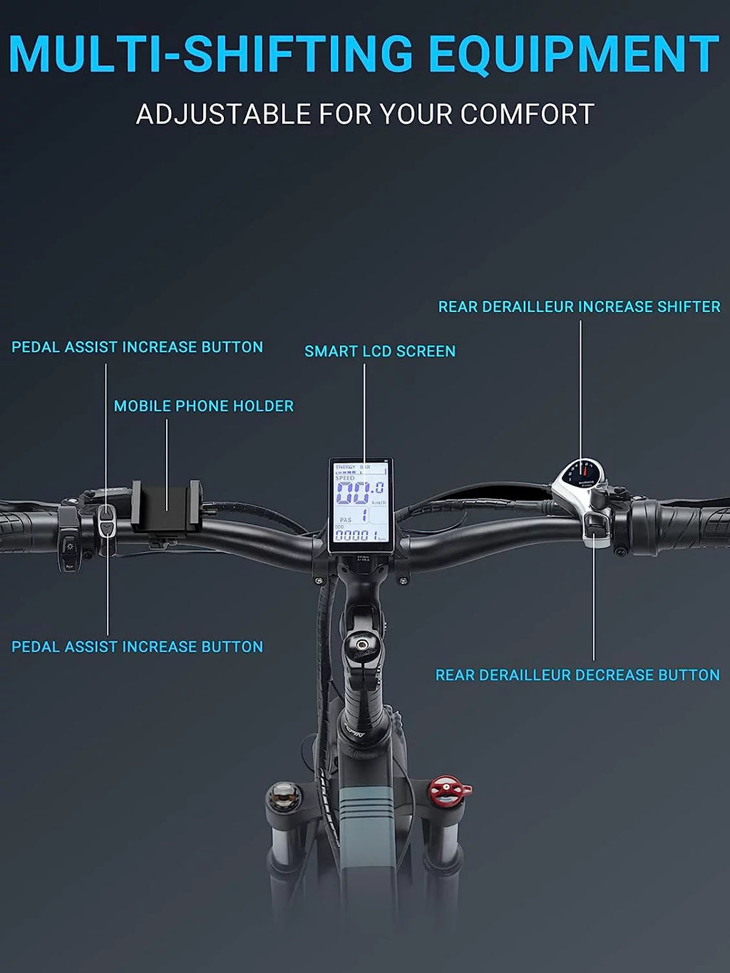 750W 48V 14AH Removable Battery 20" x 4.0 Fat Tire 7-Speed Electric Bike Q978