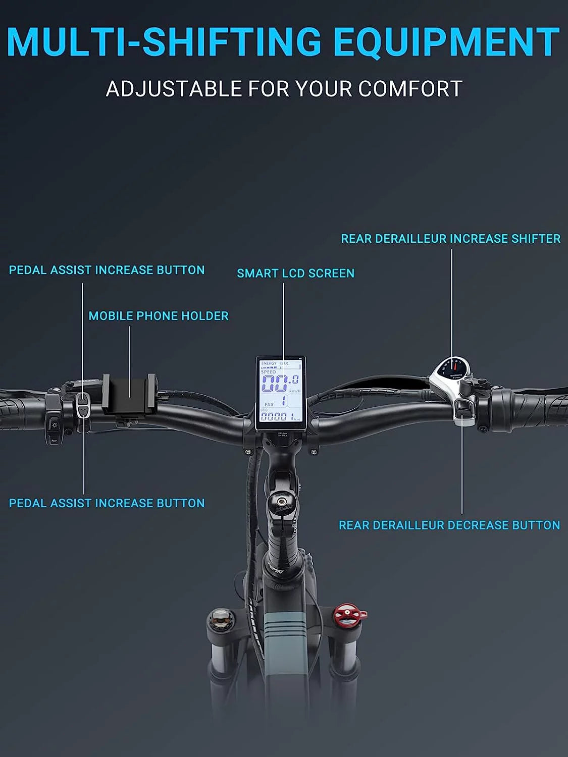 750W 48V 14AH Removable Battery 20" x 4.0 Fat Tire 7-Speed Electric Bike Q978