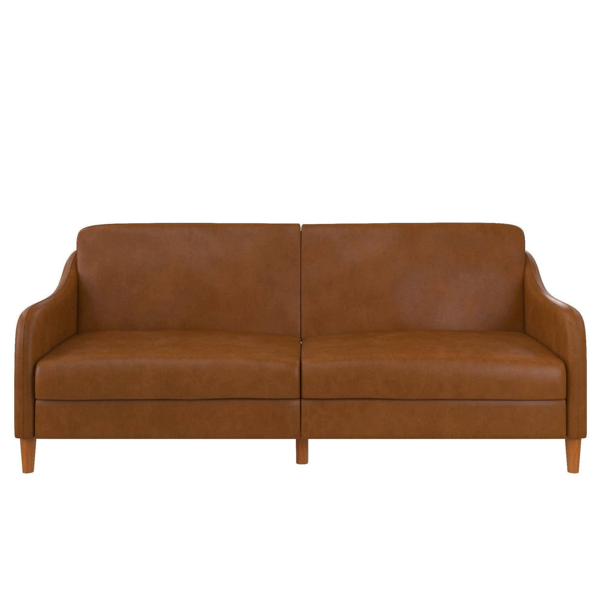 Camel Faux Leather Futon Z8401