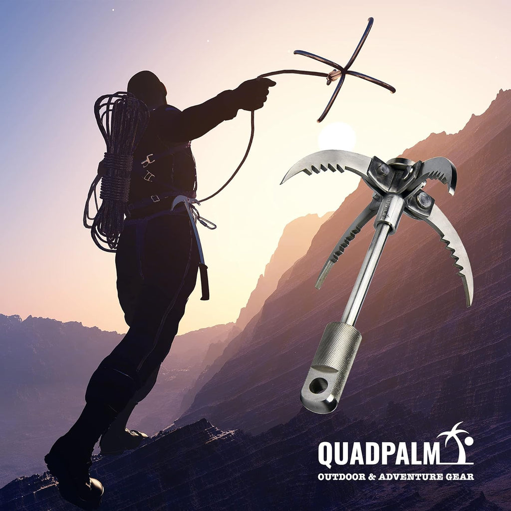Grappling Hook and Rope 10M Heavy Duty Folding Claws G65153