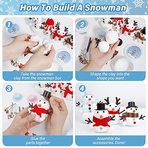 48 Pack Snowman Kit Christmas Crafts DIY Toys Kit E67353