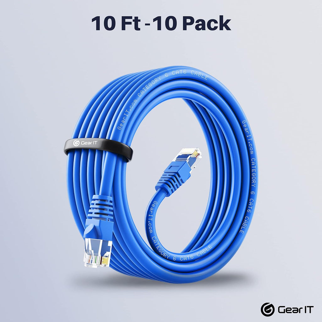 Cat6 Ethernet Cable 1 ft (100-Pack) Blue C985011