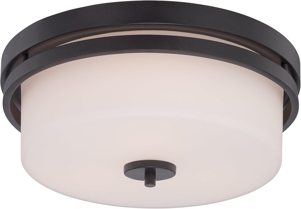 Two Light Vanity with Etched Opal Glass Polished Nickel Fixture T46815