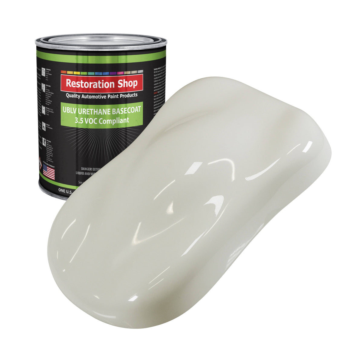 White 1 Gallon Low VOC Urethane Basecoat Auto Body Paint P423