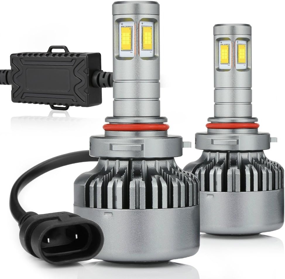 9006 LED Headlight Bulb 100W 6000K Low Beams Fog Lights Pack of 2 J8100