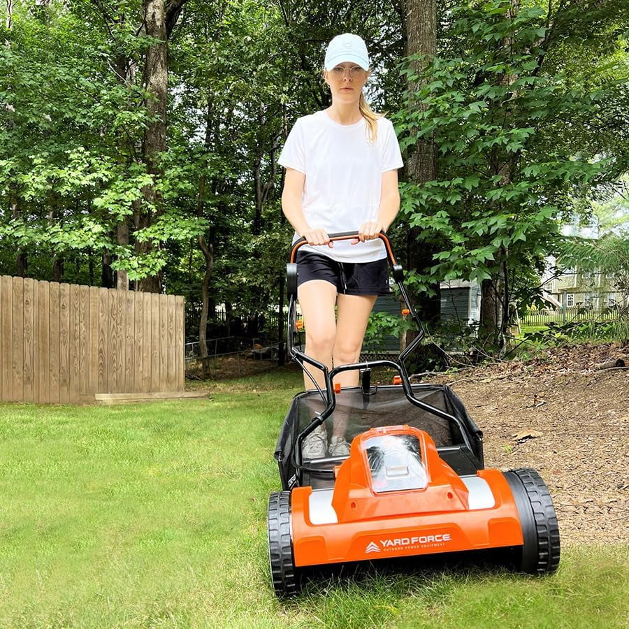 15-inch Cordless Reel Mower with Grass Collection Bag N15008