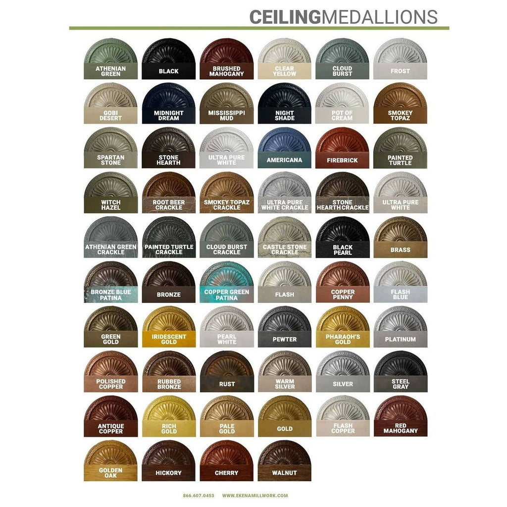 Hand-Painted Flash Gold Ceiling Medallion L38084
