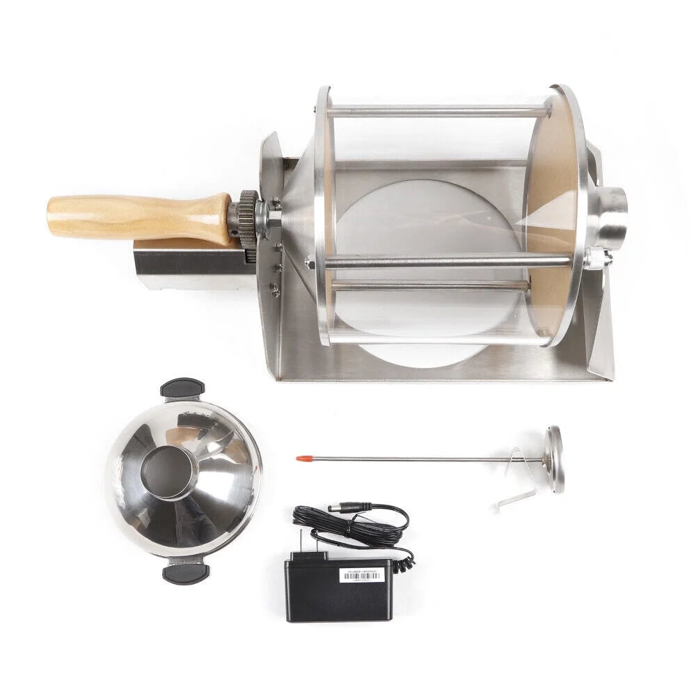 Glass Drum Coffee Bean Roaster with Handle W86224