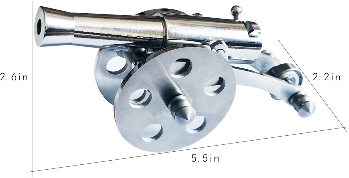 Mini Stainless Steel Cannon Model Pack of 2 H61473