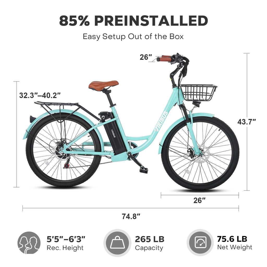 26" 500W Electric Bike with 48V 13Ah Battery B5110