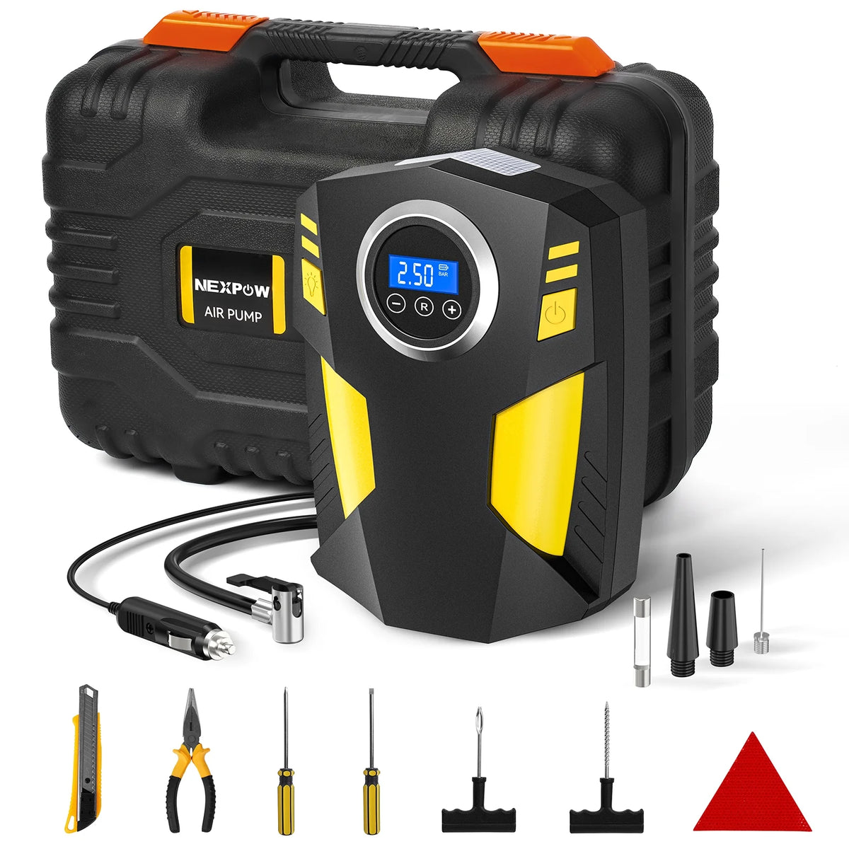 Compresor de Aire Portátil 12V 150 PSI con Manómetro Digital B5618