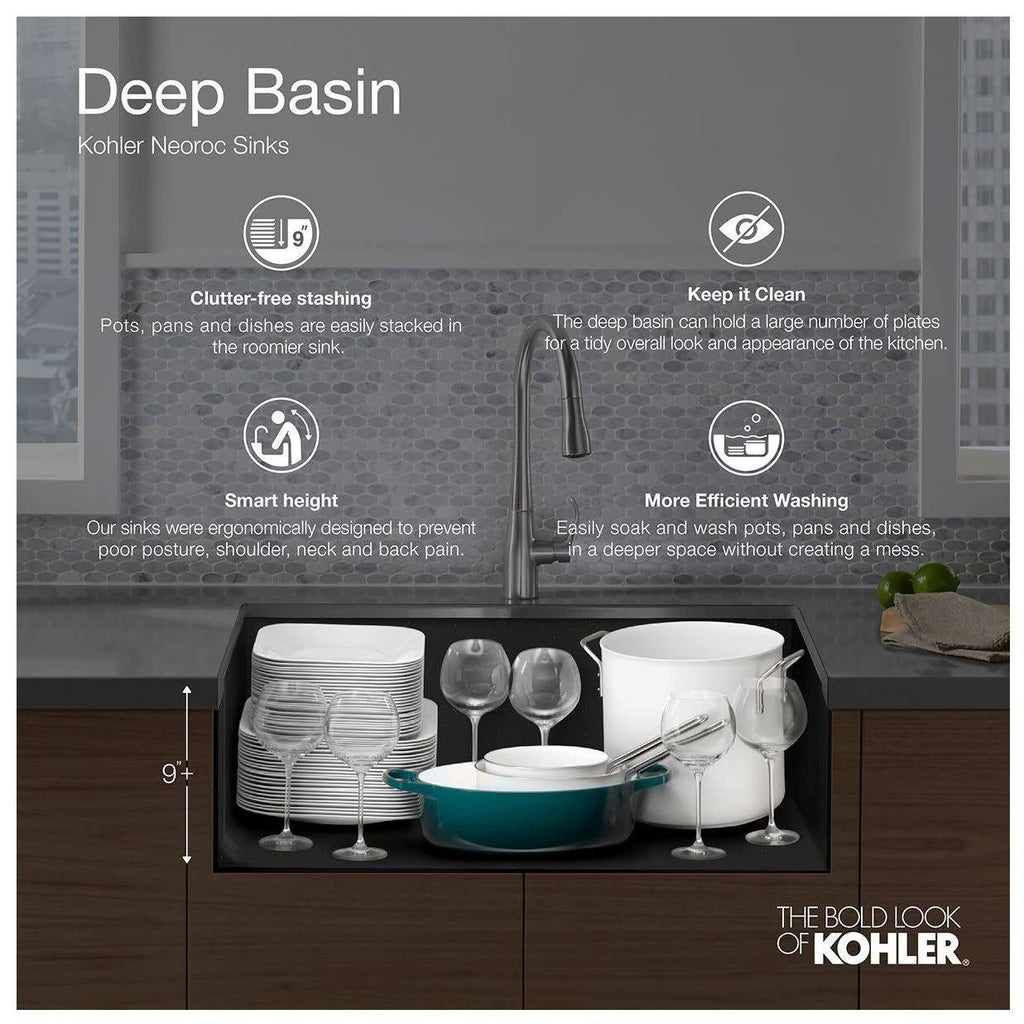 Matte Black Undermount Double-Equal Kitchen Sink with Rack M739