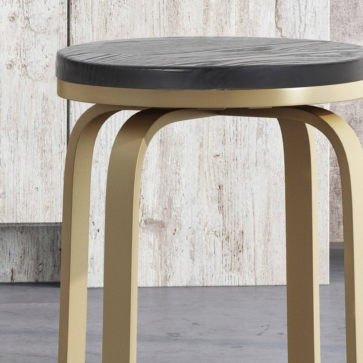 Black Swiveling Counter Stool Set of 2 Z1744