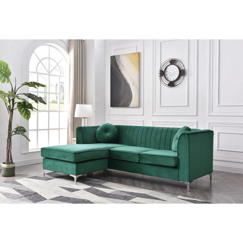 Green Sofa Chaise P4682