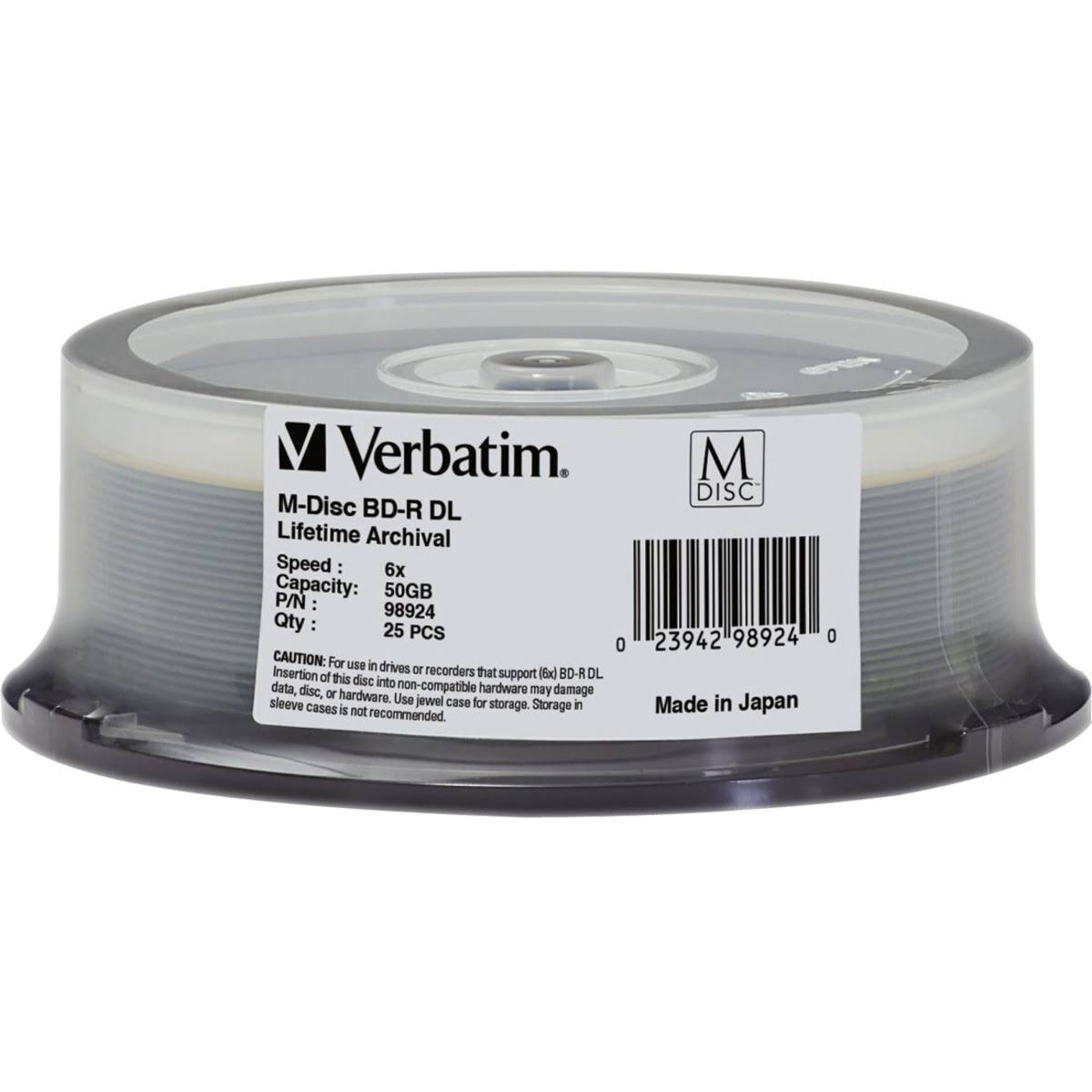 BD-R DL 50GB 6X 25pk Spindle K6257