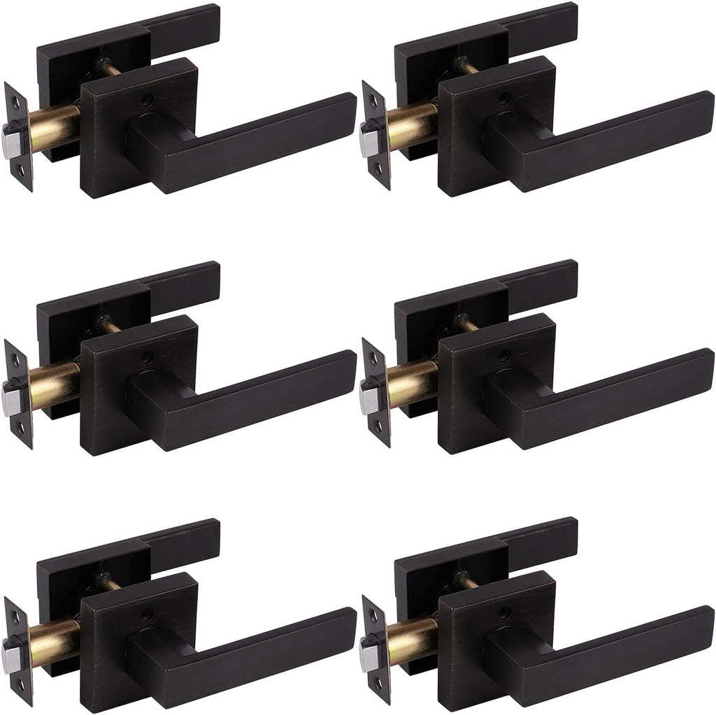 Brushed Bronze Zinc Alloy Door Lever Lock O615432